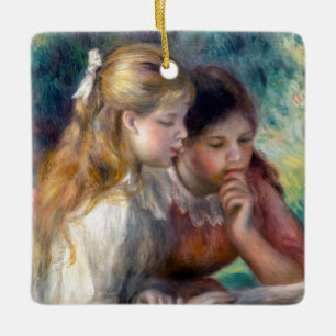 Ornamento De Cerâmica Pierre-Auguste Renoir - A Leitura