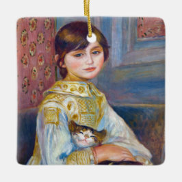 Ornamento De Cerâmica Pierre-Auguste Renoir - Criança com Gato