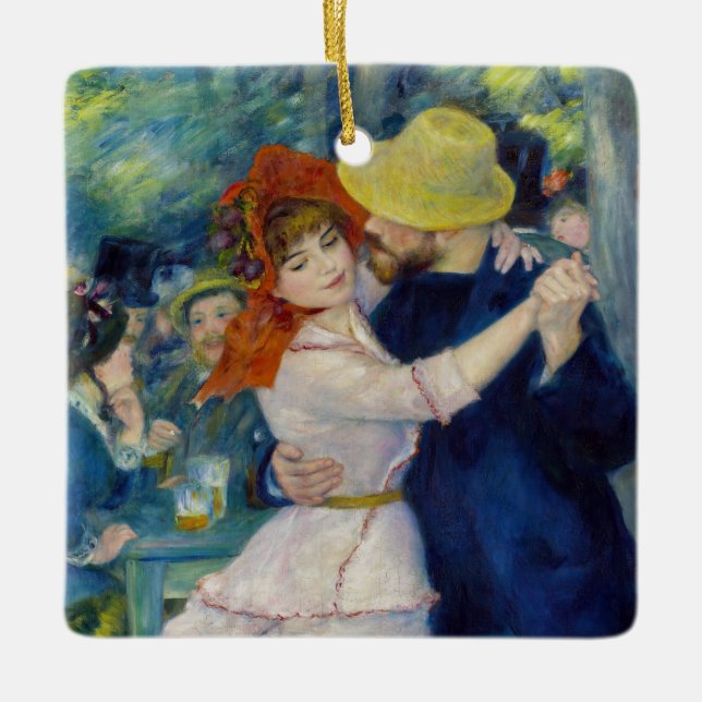 Ornamento De Cerâmica Pierre-Auguste Renoir - Dança em Bougal (Frente)