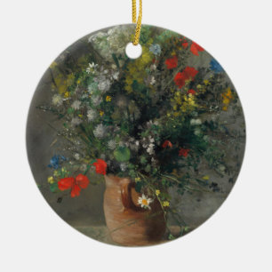 Ornamento De Cerâmica Pierre-Auguste Renoir - Flores num Vase 1866