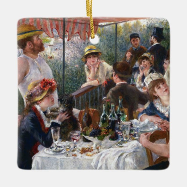 Ornamento De Cerâmica Pierre-Auguste Renoir - Luncheon do Partido Barco (Frente)