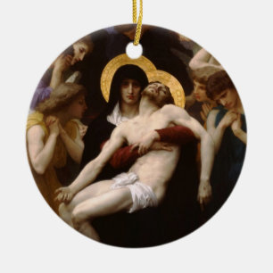 Ornamento De Cerâmica pieta Jesus Cristo e Virgem Maria