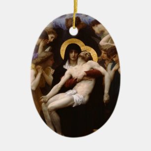 Ornamento De Cerâmica pieta Jesus Cristo e Virgem Maria