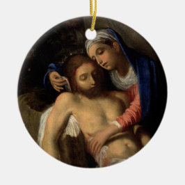 Ornamento De Cerâmica Pietà (Maria e Jesus) (por Adam Elsheimer)