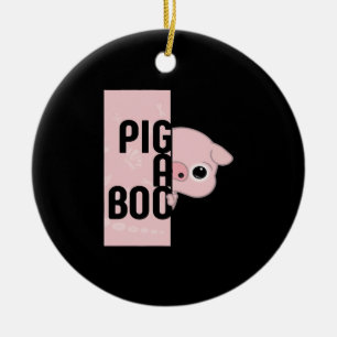 Ornamento De Cerâmica Pig A Boo