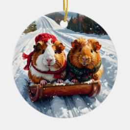 Ornamento De Cerâmica Pig guincho Natal