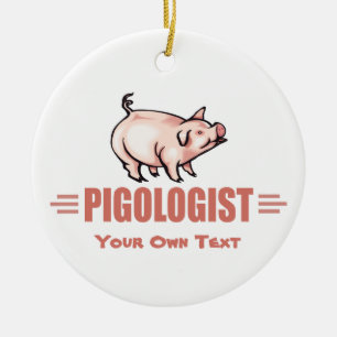 Ornamento De Cerâmica Pig Lover Engraçado