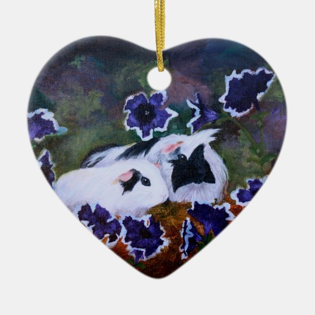 Ornamento De Cerâmica Piggies no jardim (Frente)