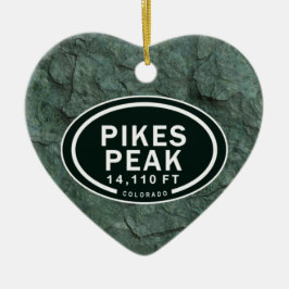Ornamento De Cerâmica Pikes Personalizados Pico das Montanhas Rochosas d