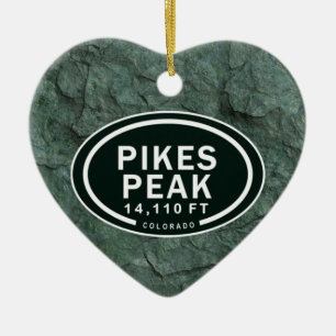 Ornamento De Cerâmica Pikes Personalizados Pico das Montanhas Rochosas d
