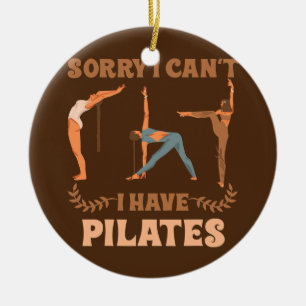 Ornamento De Cerâmica Pilates Instrutor Women Sports Funny Pilates