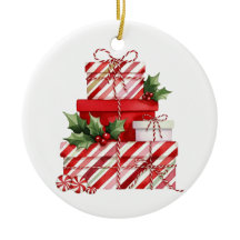 Pilha de Presentes de Natal Listras de Cana de Açú