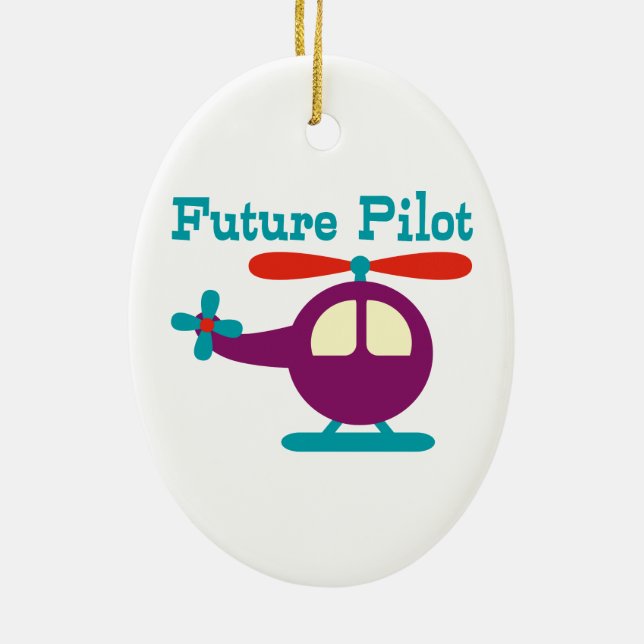 Ornamento De Cerâmica Piloto Futuro (Verso)