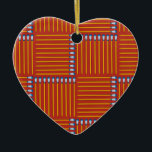 Ornamento De Cerâmica Pincel Crosshatch Red Beach Towel<br><div class="desc">Os pincéis com pontas coloridas em um padrão de cruz contra um fundo vermelho é um design único para artistas,  estudantes de arte e professores de volta à escola,  aniversários e feriados.</div>