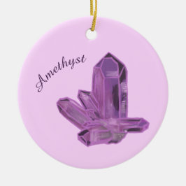 Ornamento De Cerâmica Pingente de Cristal de Ametista – Proteção & Calma