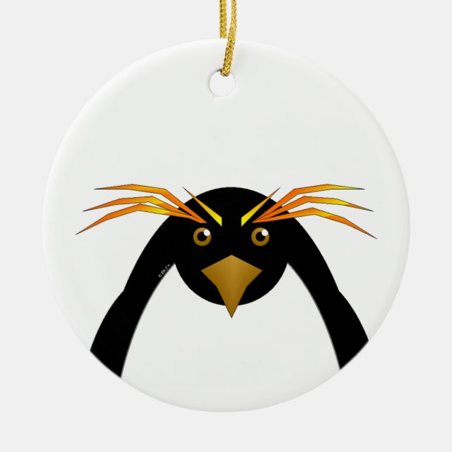 Ornamento De Cerâmica Pinguim (Frente)