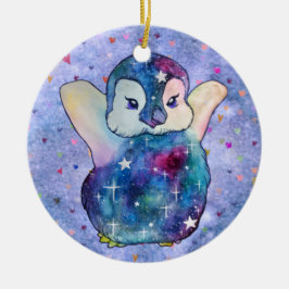 Ornamento De Cerâmica Pinguim chamado Botão