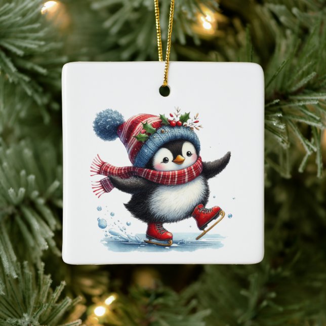 Ornamento De Cerâmica Pinguim Cujo Cachorro De Natal Personalizado (Árvore)