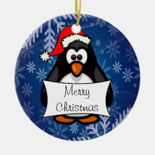 Ornamento De Cerâmica Pinguim do Natal