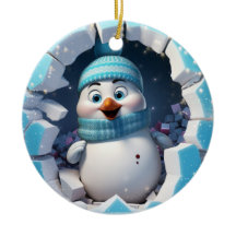 Pinguim feliz desfrutando o inverno.