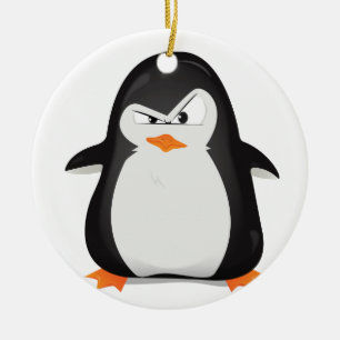 Ornamento De Cerâmica Pinguim irritado