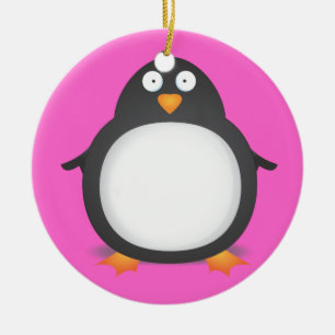 Ornamento De Cerâmica Pinguim-rei