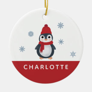 Ornamento De Cerâmica Pinguins Cutes Pássaros De Inverno Animais Árctico