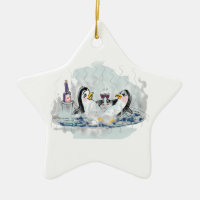 Pinguins da banheira de hidromassagem