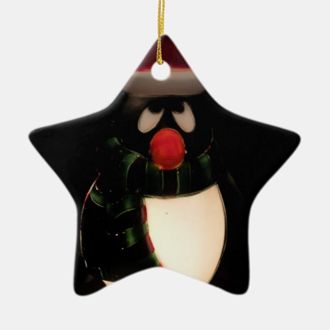 Ornamento De Cerâmica Pinguins - Dois Lados (Frente)