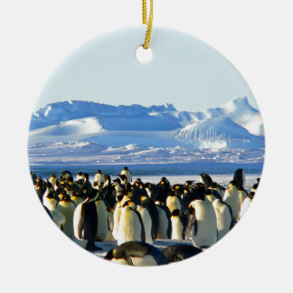 Ornamento De Cerâmica Pinguins imperadores
