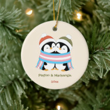 Pinguins Trans Personalizados Natal Aconchegante