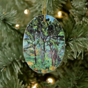 Ornamento De Cerâmica Pinheiro com Viaduto por Paul Cezanne, Arte Antiga