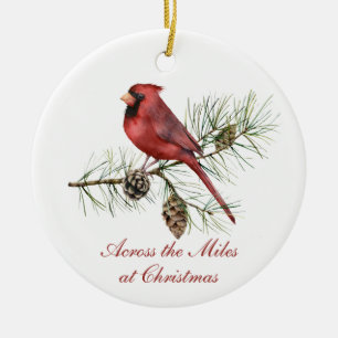 Ornamento De Cerâmica Pinho Vermelho No Natal
