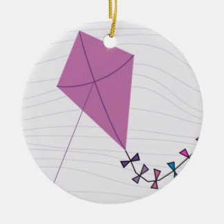 Ornamento De Cerâmica Pink Kite