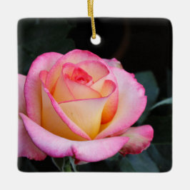 Ornamento De Cerâmica Pink Rose
