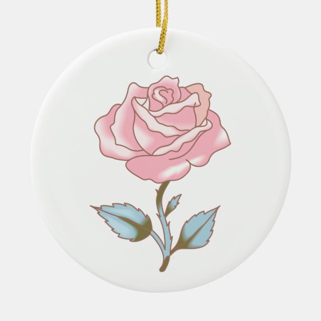 ORNAMENTO DE CERÂMICA PINK ROSE (Frente)