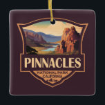Ornamento De Cerâmica Pinnacle National Park Illustration Viagem Art<br><div class="desc">Pinnacle vetor trabalho de arte design. O parque é um parque nacional americano que protege uma área montanhosa localizada a leste do Vale de Salinas,  na Califórnia Central.</div>