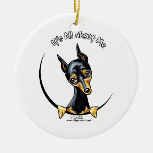 Ornamento De Cerâmica Pinscher diminuto IAAM