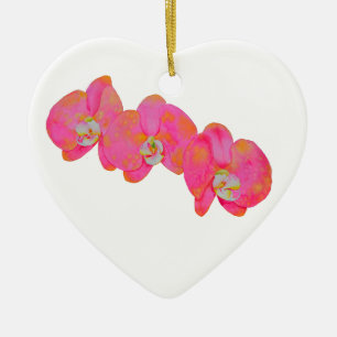 Ornamento De Cerâmica Pintagem de cor d'água rosa