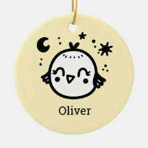 Pintinho alegre - Arte da Linha de Pássaros Kawaii