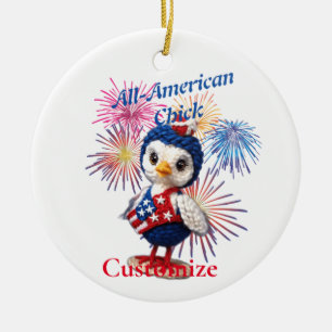 Ornamento De Cerâmica Pintinho All-American Thunder_Cove