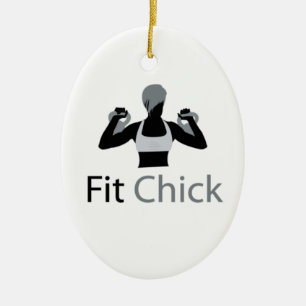 Ornamento De Cerâmica Pintinho apto com Kettlebells
