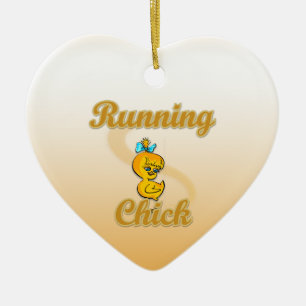 Ornamento De Cerâmica Pintinho Running
