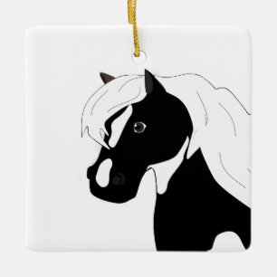 Ornamento De Cerâmica Pinto Pony Ornament