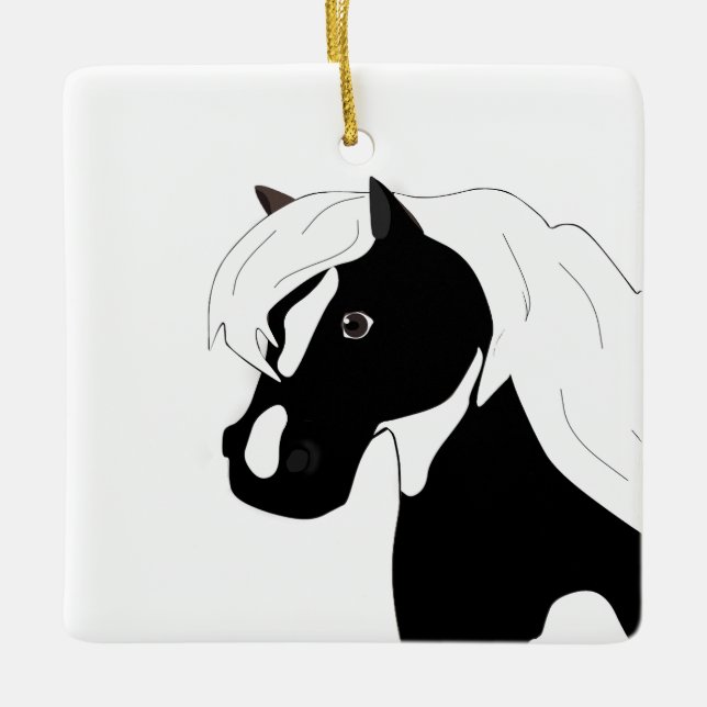 Ornamento De Cerâmica Pinto Pony Ornament (Frente)