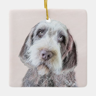 Ornamento De Cerâmica Pintura apontar Griffon Wirehaired - arte do cão