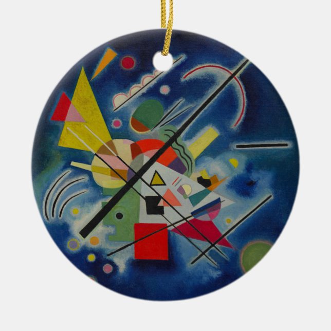 Ornamento De Cerâmica Pintura azul de Kandinsky (Frente)