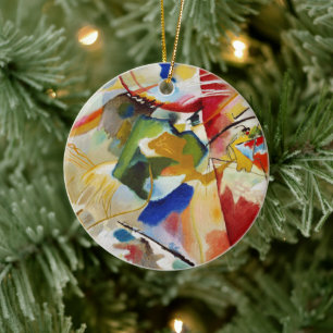Ornamento De Cerâmica Pintura com Centro Verde por Wassily Kandinsky