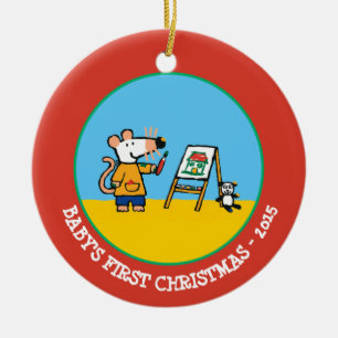 Ornamento De Cerâmica Pintura com Maisy!