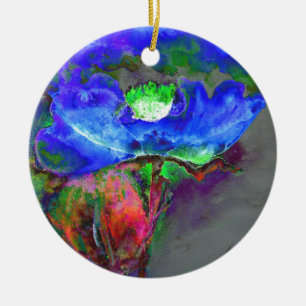Ornamento De Cerâmica Pintura de Abstrato azul